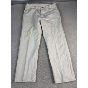 Big Ben Carpenter Pants Mens 40x32 White Canvas‎ Workwear Utility Relaxed Fit